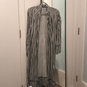 Zara Silk Kimono, B&W, Size XS-S